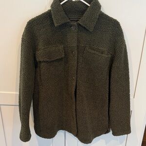 Banana Republic Olive Green Sherpa Jacket